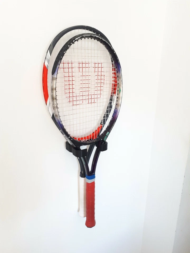 SQUASH TENNIS RACKET WALL MOUNT STORAGE HOLDER HANGER RACK - Image 2 of 4