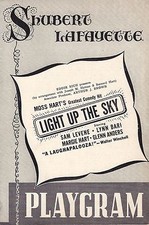 Sam Levene "LIGHT UP THE SKY" Glenn Anders / Moss Hart 1949 Detroit Playbill
