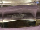 Horse paperweight 3 1/4" tall x 2" wide weight 1lb 2 oz clear Etched Cut glass — photo 2