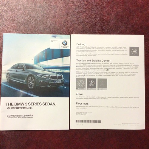 2017 BMW 5 SERIES 530 540 550 COMPLETE OWNERS MANUAL BOOKS REF & XM GUIDE CASE - Picture 4 of 8