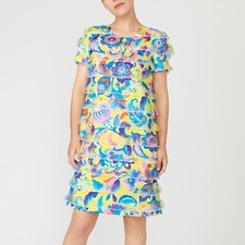 J Crew NWT $288 Floral and Fringe Vintage Inspired Shift Dress | Sz 00