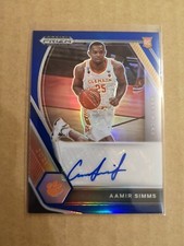 2021-22 Prizm Draft Picks, Aamir Simms, RC, Autograph, #44/149, Blue Prizm