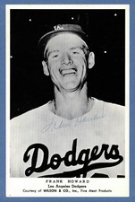 RARE 1961 Wilson Meats Frank Howard Los Angeles Dodgers Signed Promotional Item 