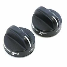 8273103 Range Burner Knob Black for Stove Oven -2 Pack