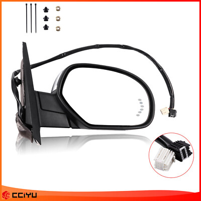 Right Chorme Power HeatedMemory Mirror Arrow Signal Light Fits 07-13 Chevy gmc