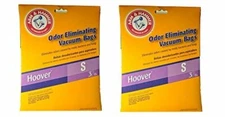 Hoover Type S Arm & Hammer Odor Eliminating Vacuum Bags 2 Packs of 3 Bags