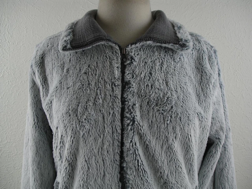 Chaqueta de bombardero Patagonia Conejo High-Pile para mujer M polar piel sintética gris cremallera completa Foto 2 de 4