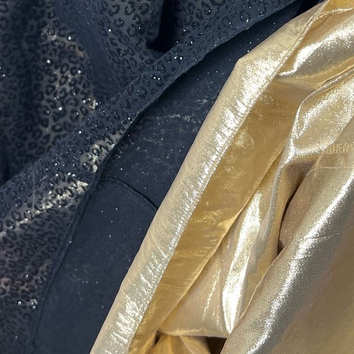 Vintage Reggio Größe 8 Metallic Leopardenmuster Maxikleid gold schwarz formell Abschlussball - Bild 5 von 7