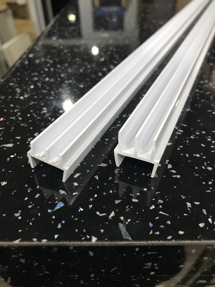 STEVEO 2’ (61cm) Clip On Vivarium Track Top And Bottom White 15mm Board 4mm Glass