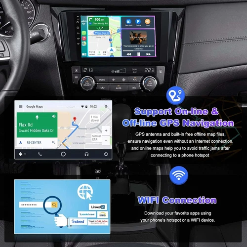 Fit For Nissan Rogue 2014-2017 CarPlay Android 13.0 Car Radio Stereo GPS 2+64G - Picture 12 of 17