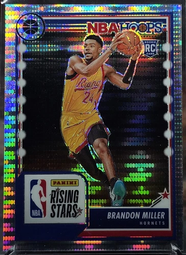 2023-24 Panini NBA Hoops Premium Stock - Rising Stars Pulsar Prizm #298 Brandon Miller (RC)