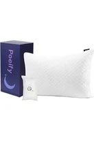 Memory Foam Bed Pillow for Sleeping (Queen, 20X30 In) - Regular Cut Memory Foam 
