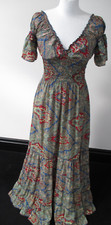 Maza maxi Dress, Silk Blend Size S/M elasticated waist