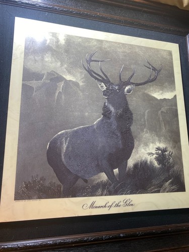 Riesige Edwin Henry Landseer (1803 - 1873) ""Monarch von The Glen"" Gravur - gerahmt
