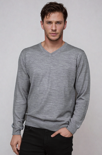 Ansett Australia Fine Gauge Sweater Pure Merino Wool V Neck Jumper in 18 Colours - Picture 8 of 19