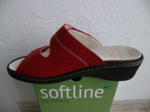 Fidelio Slipper Soft Line Shoes Slippers Leather Red - Picture 2 of 7