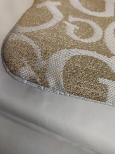Guess Handbag Purse Signature Chain Strap Clutch Beige Gold - Picture 13 of 14