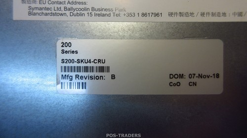 Symantec S200-SKU4-CRU Firewall Security Appliance 2x 500GB - INCL RACK EARS - Afbeelding 6 van 6