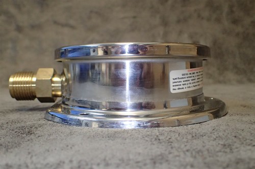 WIKA 4" Pressure Gauge 1/2"BSP Bottom, 600 PSI Glycerin Filled SS Back (BN89) - Picture 6 of 9
