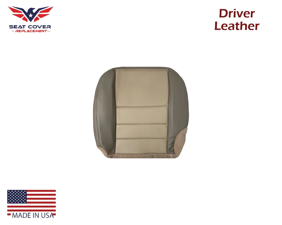 Кожаные чехлы на сиденья второго ряда 2002 2003 Ford Excursion Eddie Bauer желтовато-коричневые - Изображение 2 из 4