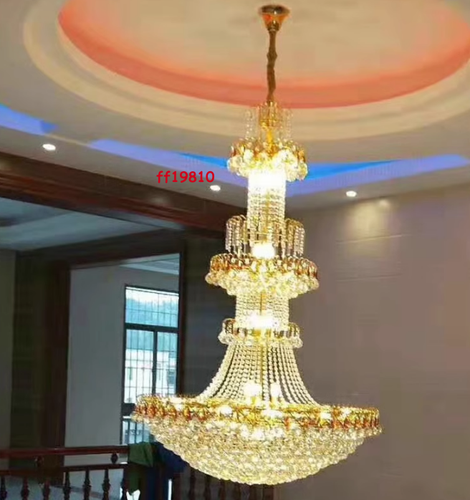 Luxury Home Hotel K9 Crystal Chandelier Large Lighting Lamp Pendant Stairs Villa - Picture 7 of 10