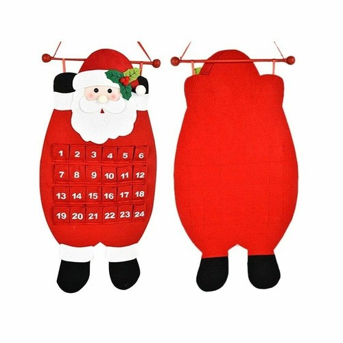 Non-woven Christmas Countdown Calendar Xmas Decoration Santa Hanging Pendant - Picture 3 of 15