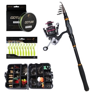 fishing pole and tackle box combo