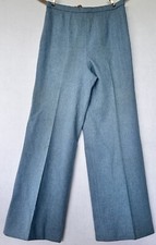 Pendleton Retro Pants Wool Trousers Wide Leg Lined Blue Sz 16 29 x 31 Geek