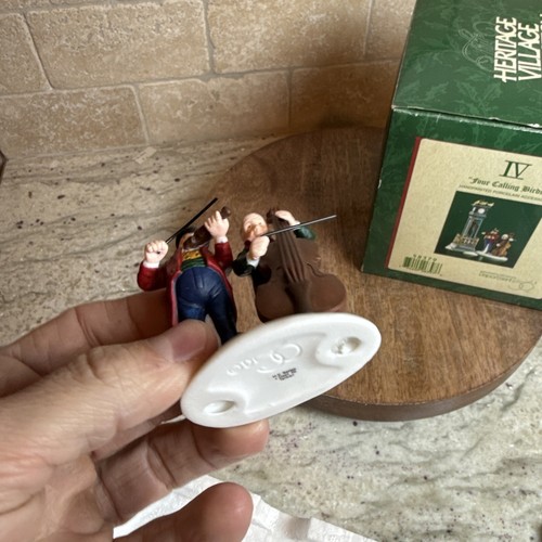 Dept 56 Christmas 12 Days of Dickens 4 Four Calling Birds Mint In Original Box - Picture 9 of 18