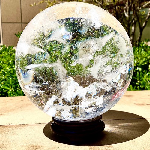 Sphère de quartz fondante transparente 16,74 lb quartz boule de cristal blanc guérison - Photo 3/13