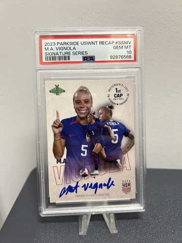 2024 Parkside USWNT Zusammenfassung Signaturen M.A. Vignola Auto RC/395 PSA 10 Pop 6 - Bild 5 von 7