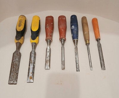 4 Vintage Stanley Meißel plus 3 weitere hochwertige Meißel