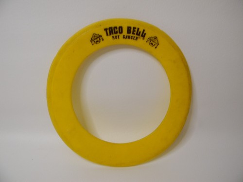 Vintage Taco Bell Hot Saucer Yellow 9.5” Frisbee Ring - 第 4/4 張圖片
