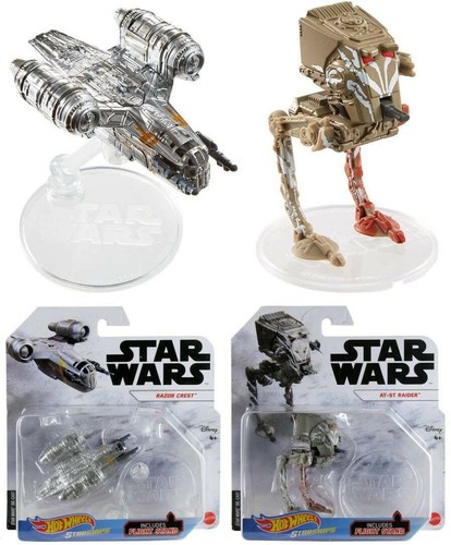 Hot Wheels Star Wars Razor Crest & AT-ST Raider Disney Starships GWV25 2019 - Picture 3 of 5