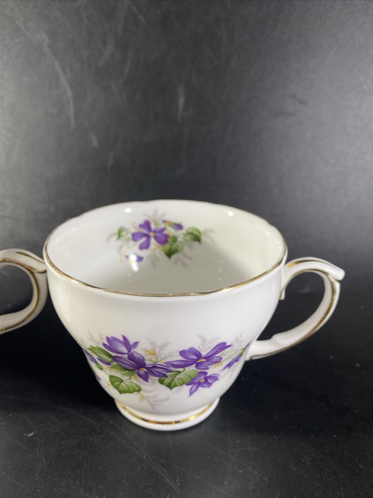 2 x Duchess Bone China Violets Tea Cups eBay