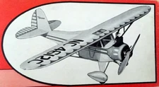 Sterling MONOCOUPE PLAN to Scratch-Build a 36" Span UC Scale Model Airplane 