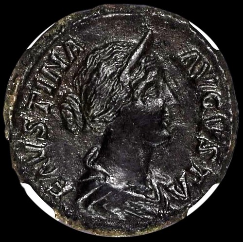 FAUSTINA II. Jr.- Frau von Marcus Aurelius 161-175 Æ als Münze NGC-XF + COA GGcoins - Bild 5 von 6