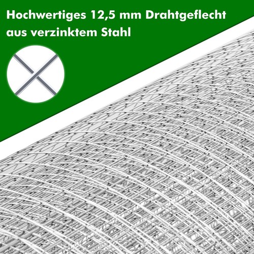 Volierendraht Edelstahl punktgeschweißt Maschendrahtzaun 25m x 1m 10m x 1m - Bild 6 von 15