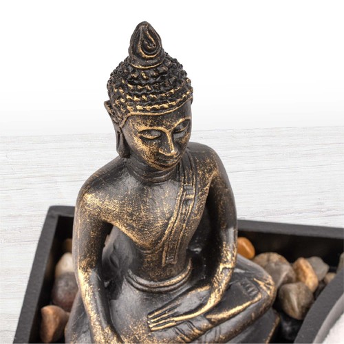 Mini Buda Zen Jardín Kit Meditación Soporte de Incienso Arena 3 Palos de Incienso GRATIS - Imagen 4 de 8