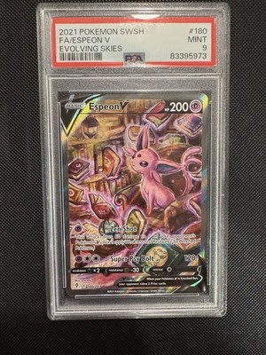 Pokemon Evolving Skies Espeon V 180/203 Alternative Art Alt Holo