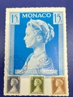 1957 MONACO FDC GRACE KELLY FRANCE MAXIMUM CARD