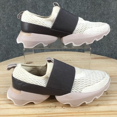 Sorel Kinetic Impact Strap Shoes Womens 6 Sneakers Slip NL4698-125 Leather White