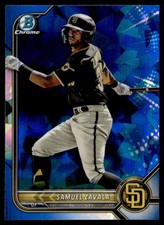 2022 Bowman Draft Chrome Sky Blue Refractor Samuel Zavala San Diego Padres