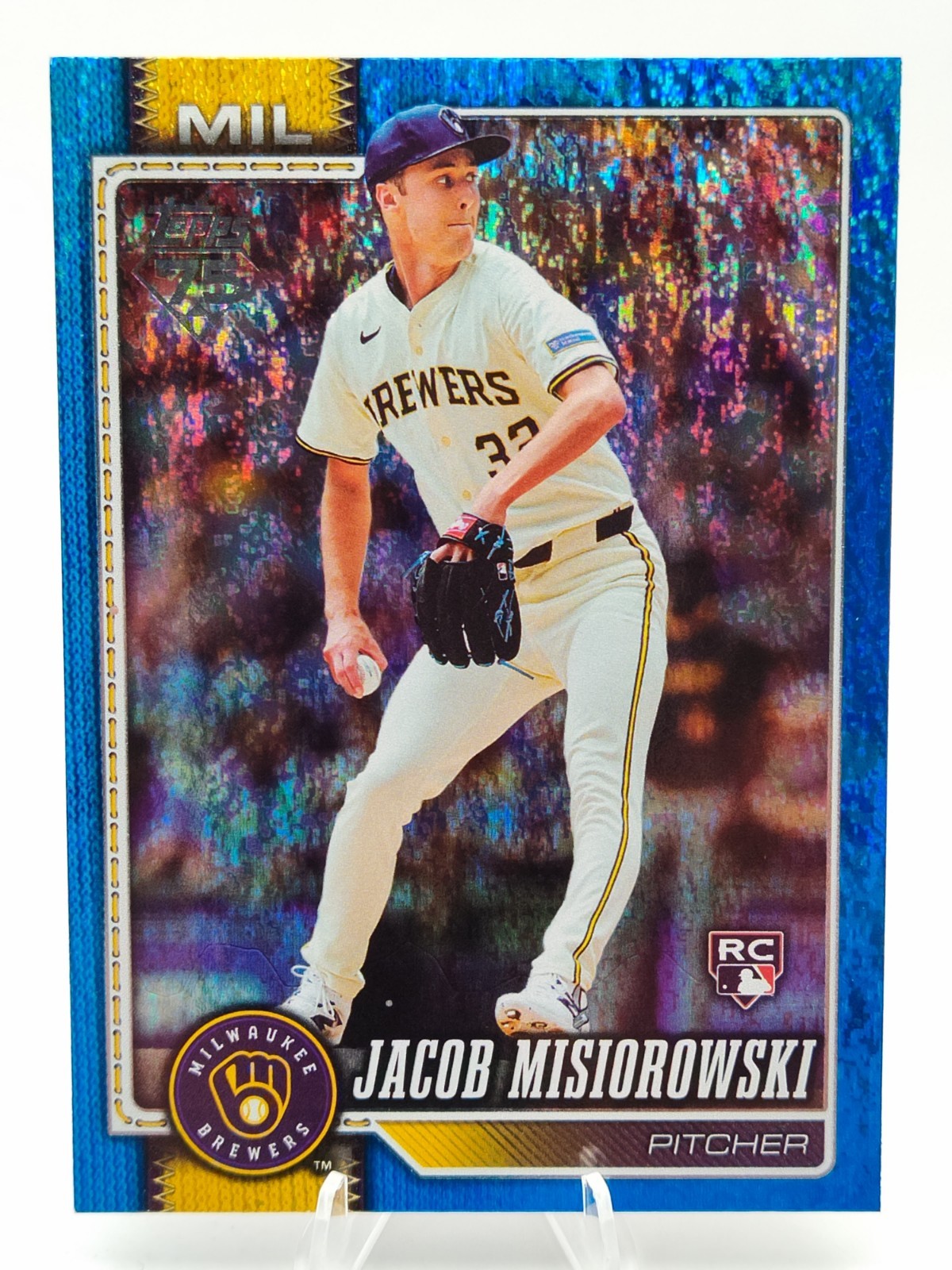 2026 Topps Baseball Series 1 Jacob Misiorowski #10 Blue Rainbow Foil /150
