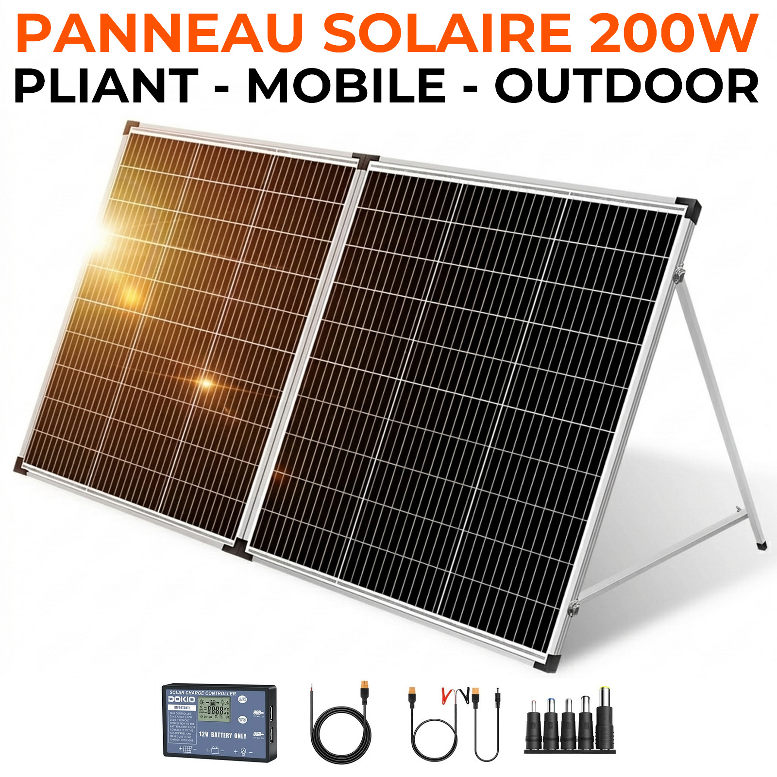 Panneau solaire 200W pliant pour charger vos batteries en randonnée