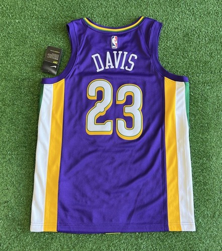 NWT New Orleans Pelicans Basketball Jersey Anthony Davis #23 Nike Size M Purple - Picture 5 of 9