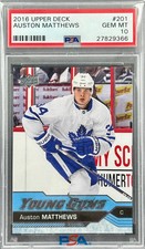 2016 Upper Deck AUSTON MATTHEWS Young Guns Rookie RC #201 PSA 10 USA Hockey