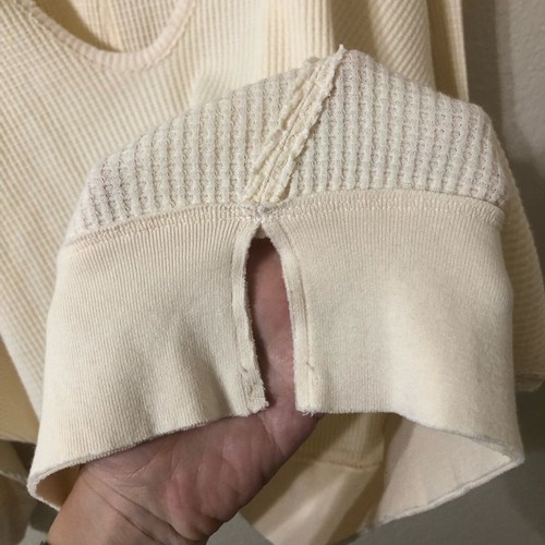 NWOT We The Free Buttercup Thermal Jersey Waffle Knit Longsleeve Cream Top Med - Picture 2 of 7