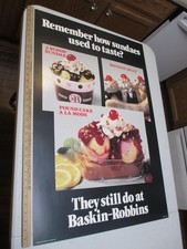 Baskin Robbins ice cream 1986 REMEMBER sundaes used to taste pound cake sign 2S