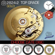 MOVEMENT AUTOMATIC ETA 2824-2  TOP GRADE, GOLD PLATED, 5 DATE VARIATIONS